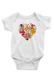 Moskova Kremlini Baskılı Beyaz Unisex Bebek Body - Zıbın