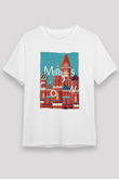 Moskova Kremlini Beyaz Unisex Tişört T-Shirt - TişörtFabrikası