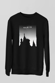 Moskova Kremlini Siyah Unisex Sweatshirt