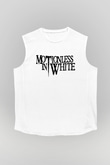 Motionless in White Baskılı Beyaz Unisex Kolsuz Tişört - Tshirt