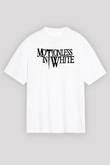 Motionless in White Baskılı Beyaz Unisex Oversize Tişört - Tshirt