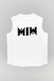 Motionless in White Baskılı Beyaz Unisex Kolsuz Tişört - Tshirt