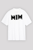 Motionless in White Baskılı Beyaz Unisex Oversize Tişört - Tshirt
