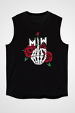 Motionless in White Baskılı Unisex Siyah Kolsuz Tişört - Tshirt