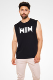 Motionless in White Baskılı Unisex Siyah Kolsuz Tişört - Tshirt