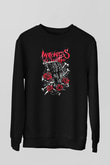 Motionless in White Baskılı Unisex Siyah Sweatshirt