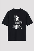 Motionless in White Baskılı Unisex Siyah Oversize Tişört - Tshirt