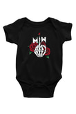 Motionless in White Baskılı Unisex Siyah Bebek Body - Zıbın