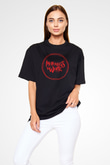 Motionless in White Baskılı Unisex Siyah Oversize Tişört - Tshirt