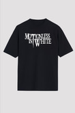 Motionless in White Baskılı Unisex Siyah Oversize Tişört - Tshirt