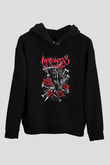 Motionless in White Baskılı Unisex Siyah Kapüşonlu Sweatshirt
