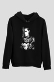 Motionless in White Baskılı Unisex Siyah Kapüşonlu Sweatshirt