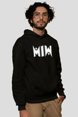 Motionless in White Baskılı Unisex Siyah Kapüşonlu Sweatshirt