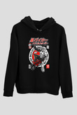 Motocompo Baskılı Unisex Siyah Hoodie