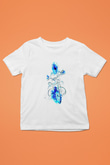 Motor Sporları Baskılı Unisex Beyaz Çocuk Tişört - Tshirt