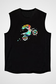Motor Sporları - Motor sports Baskılı Unisex Siyah Kolsuz Tişört