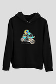 Motor Sporları - Motor sports Baskılı Unisex Siyah Hoodie