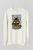 Mr T Baskılı Unisex Beyaz Sweatshirt