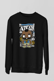 Mr T Baskılı Unisex Siyah Sweatshirt