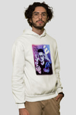 Mr. Robot Beyaz Unisex Kapşonlu Sweatshirt