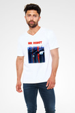 Mr. Robot Beyaz Unisex V Yaka Tişört T-Shirt