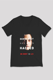Mr. Robot Siyah Unisex V Yaka Tişört T-Shirt
