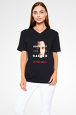 Mr. Robot Siyah Unisex V Yaka Tişört T-Shirt