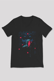 Mr. Robot Siyah Unisex V Yaka Tişört T-Shirt