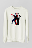 Mr.Bean Beyaz Unisex  Sweatshirt
