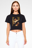 Mr.Bean Siyah   Crop Top Tişört