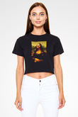 Mr.Bean Siyah   Crop Top Tişört