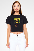 Mr.Bean Siyah   Crop Top Tişört