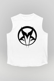 Mudvayne Baskılı Beyaz Unisex Kolsuz Tişört - Tshirt
