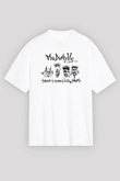 Mudvayne Baskılı Beyaz Unisex Oversize Tişört - Tshirt