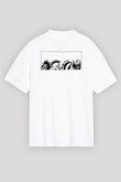 Mudvayne Baskılı Beyaz Unisex Oversize Tişört - Tshirt