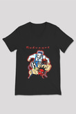 Mudvayne Baskılı Unisex Siyah V Yaka Tişört - Tshirt
