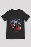 Mudvayne Baskılı Unisex Siyah V Yaka Tişört - Tshirt