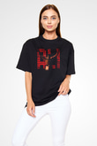 Muhammed Ali Siyah Unisex Oversize Tişört T-Shirt