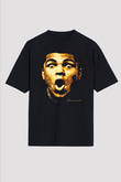 Muhammed Ali Siyah Unisex Oversize Tişört T-Shirt