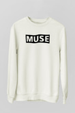 Muse Beyaz Unisex Sweatshirt