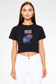 Muse Siyah Crop Top Tişört