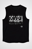 Muse Siyah Unisex Kolsuz Tişört
