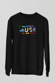 Muse Siyah Unisex Sweatshirt