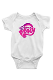 My Little Pony Baskılı Beyaz Unisex Bebek Body - Zıbın