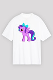 My Little Pony Beyaz Unisex Oversize Tişört