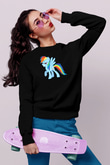 My Little Pony Siyah Unisex Sweatshirt