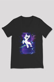 My Little Pony Siyah Unisex V Yaka Tişört