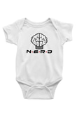 N.E.R.D Baskılı Beyaz Unisex Bebek Body - Zıbın