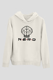 N.E.R.D Beyaz Unisex Kapşonlu Sweatshirt