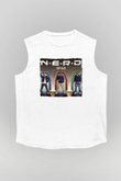 N.E.R.D Beyaz Unisex Kolsuz Tişört
